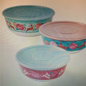 New the pioneer women Festival Forest melamine bowl set